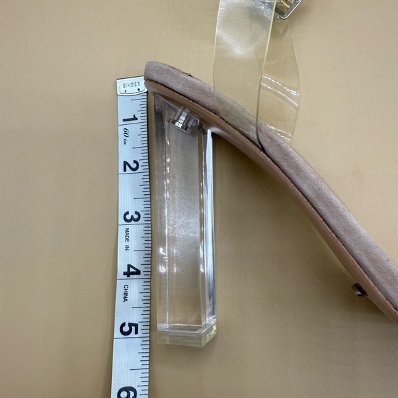 Tony Bianco  Kiki Heel in Clear Vynalite & Blush Size 8.5 - Picture 12 of 12
